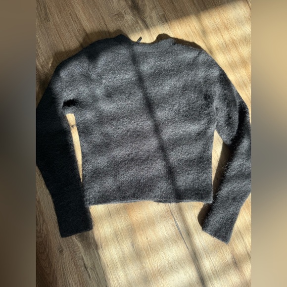 & OTHER STORIES Bee Button Alpaca Blend Cardigan in black Size XS-S - Picture 9 of 12